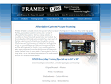 Tablet Screenshot of framesforlessnapa.com